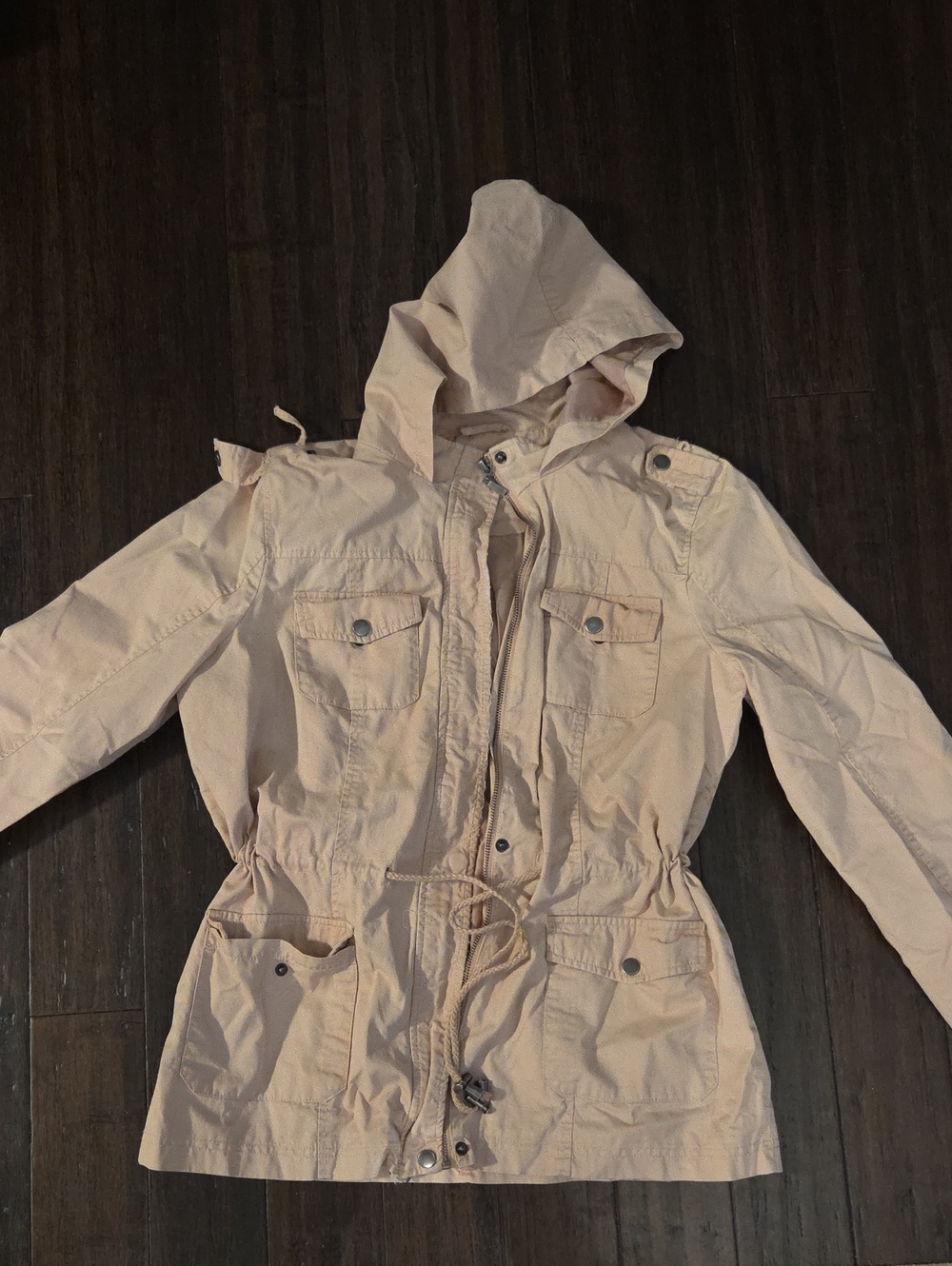 New Look Light Pink Hooded Anorak Jacket